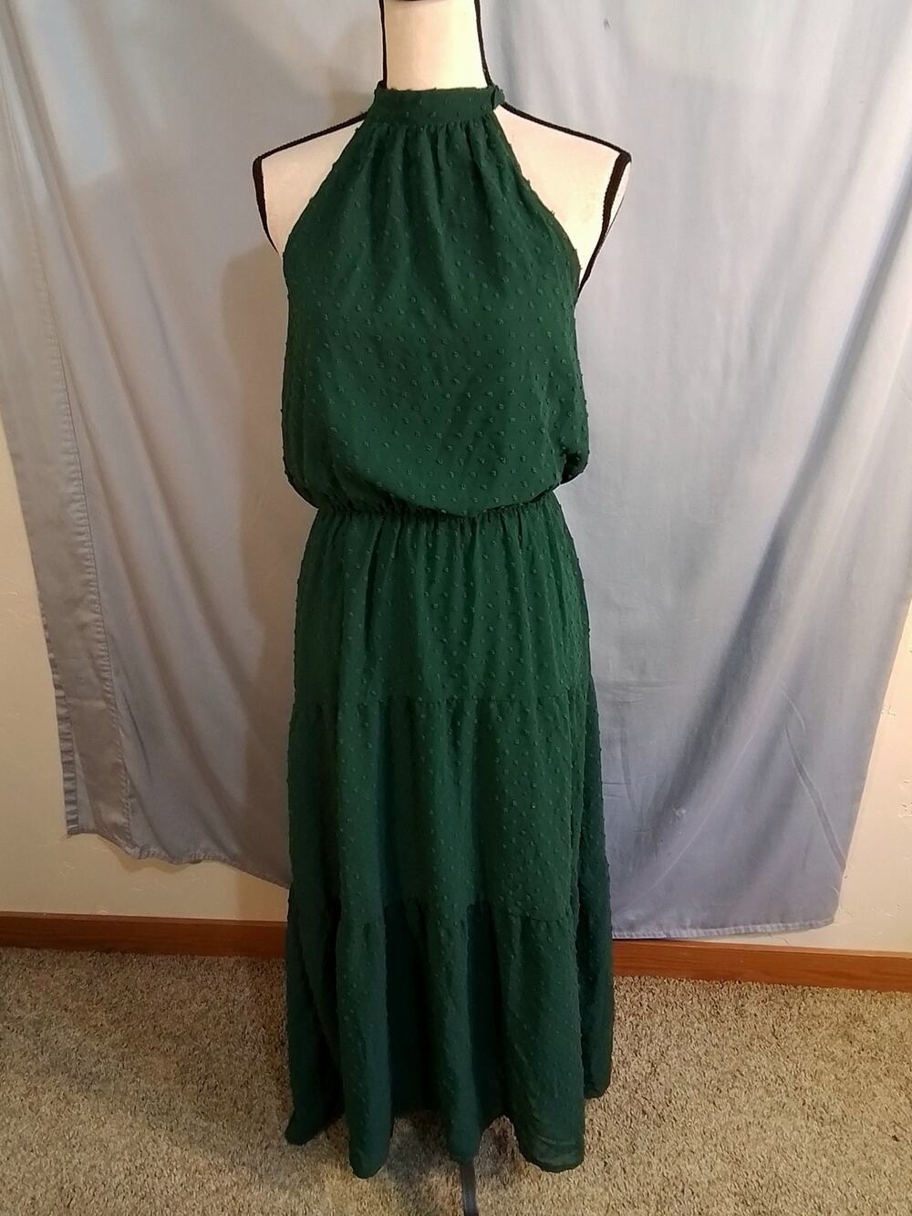 Pretty Garden green halter dress